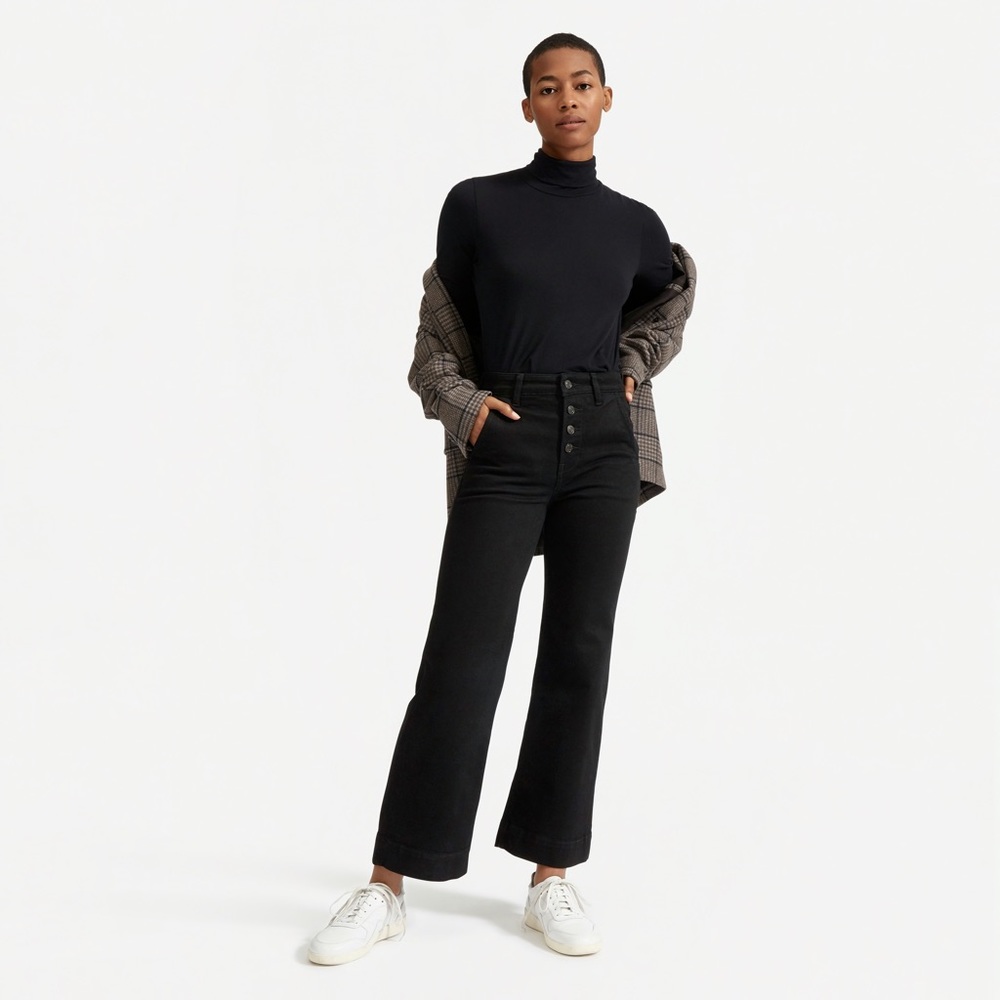 Everlane Wide Leg Black Jeans sz 26